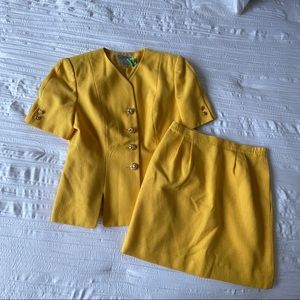 Vintage Yellow Skirt Set